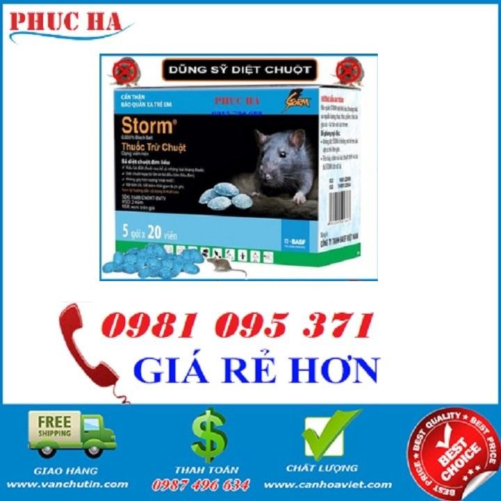 Thuốc diệt chuột Storm 1 gói 20 Viên, Bả diệt chuột sinh học hiệu quả
