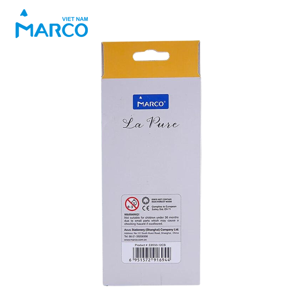 Bút Chì Tô 12 Màu La Pure - Marco 8550-12CB