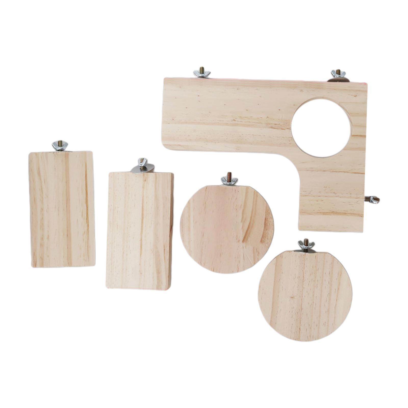 5Pcs Hamster Stand Platform Habitat Decor for Gerbil Climbing Exercise Toys