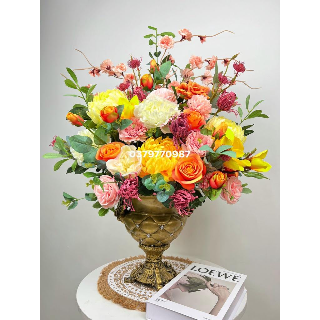Bình hoa giả-Hoa lụa cao cấp-Decor nhà xinh