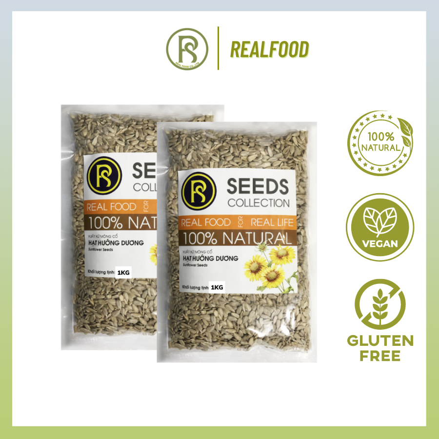 2kg Nhân hạt hướng dương Real Food (sunflower seed kernels)