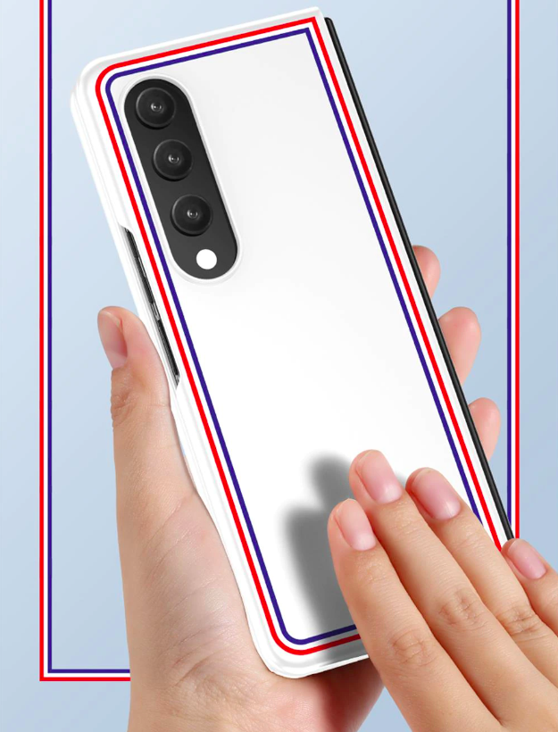 Ốp lưng dành cho Samsung Galaxy Z Fold 3, Z Fold 4 lưng cứng sơn mờ, mỏng nhẹ chống sốc