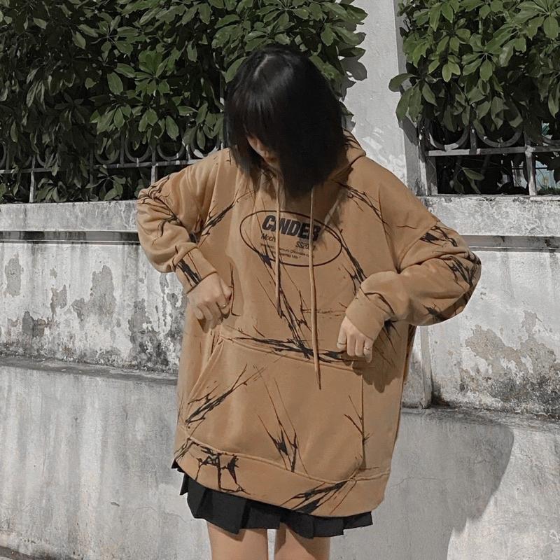 Áo Hoodie Nỉ CINDER Nam Nữ, Áo Hoodie Zip Form Rộng Unisex Đẹp (Hoodie Mocha &amp; Matcha