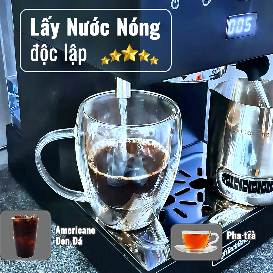 Máy Pha Cà Phê Espresso PCF05 chuyên nghiệp họng pha kim loại 58mm thương mại, tùy chỉnh cafe DIY tự động toàn diện, hàng chính hãng