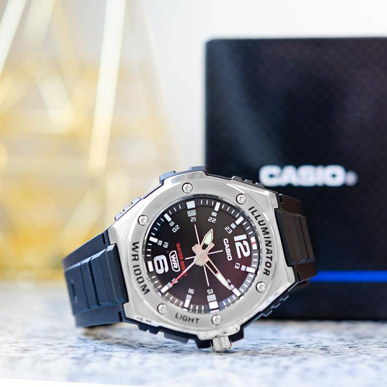 Đồng hồ nam dây nhựa Casio Standard chính hãng MWA-100H-1AVDF (50mm)