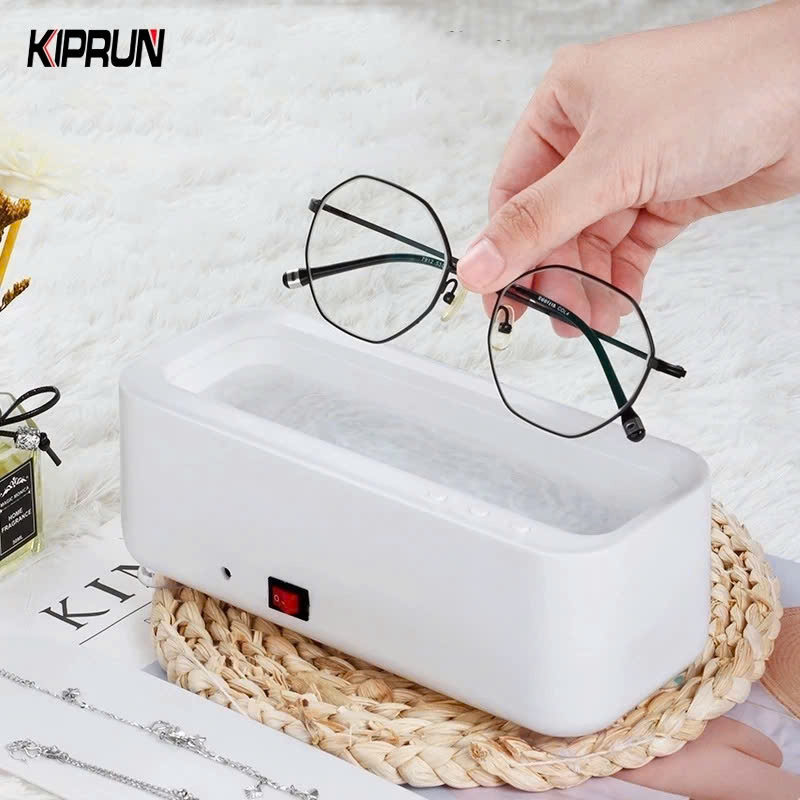 Máy Rửa Siêu Âm 45000Hz Cho Mắt Kính, Đồng Hồ, Trang Sức – Sạch Bóng Trong Vài Phút, Siêu Tiện Lợi