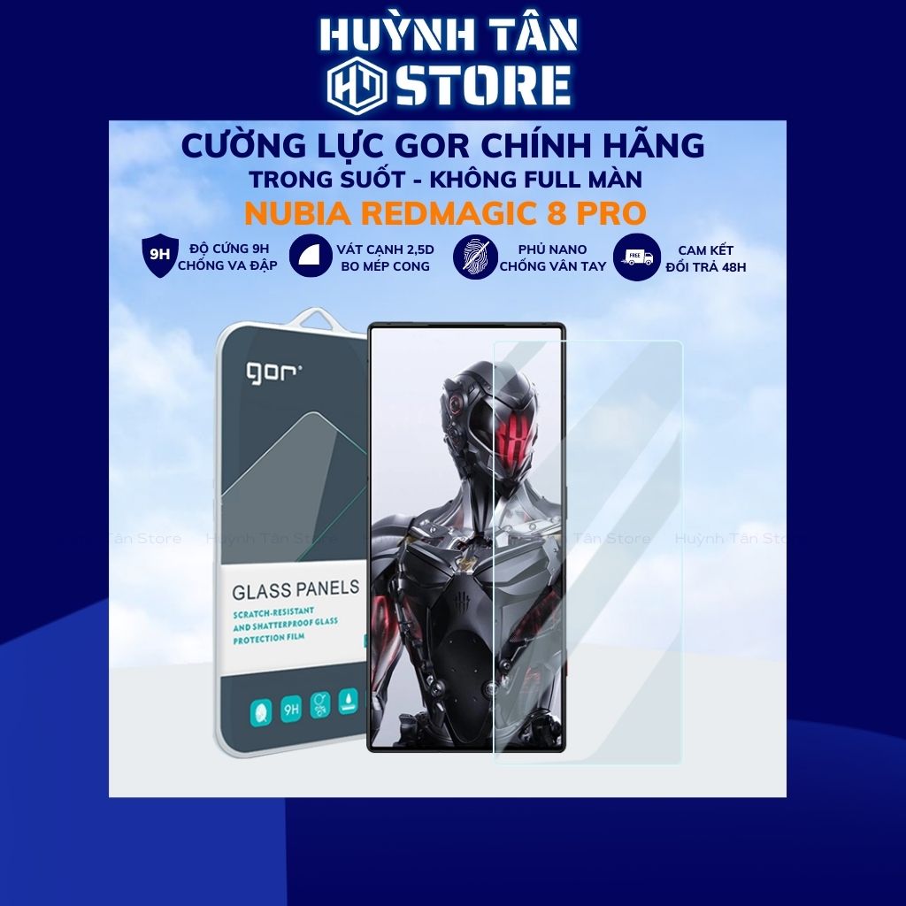 Kính cường lực redmagic 8 pro trong suốt không full màn Gor phụ kiện điện thoại huỳnh tân store