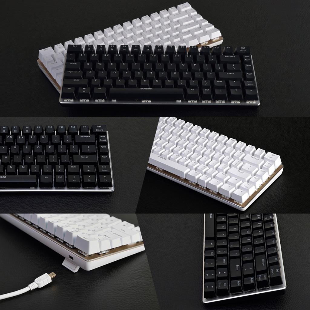 Mechanical Keyboard Portable 82 Keys Black Switches-Black Light