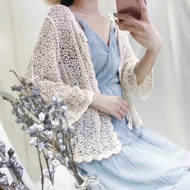 ÁO KIMONO LƯỚI ĐI BIỂN CÓ SẴN