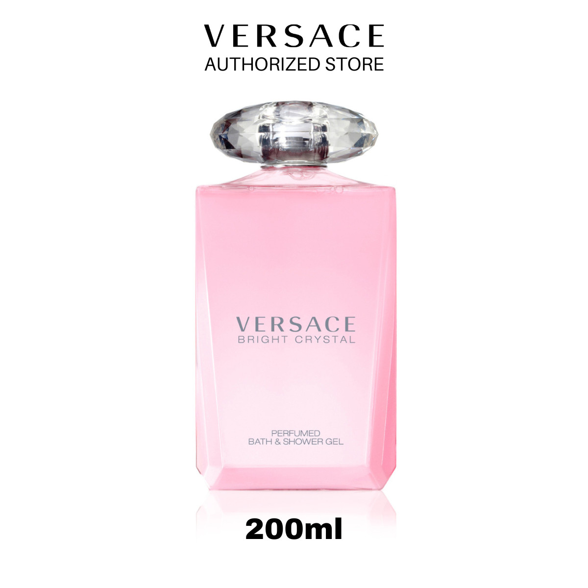 Gel tắm Versace Bright Crystal Perfumed Bath &amp; Shower Gel 200ml làm sạch sâu và mềm mịn da nổi bật hương hoa Sen quả Lựu thơm mát tự nhiên