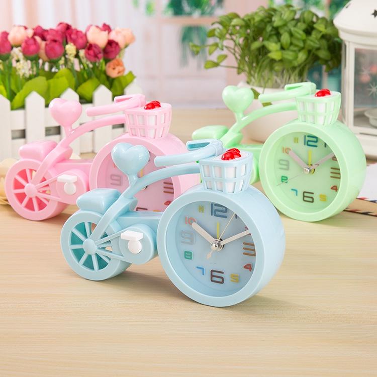 Đồng hồ báo thức để bàn mini Xe đạp học trò - Decor trang trí bàn - Quà tặng