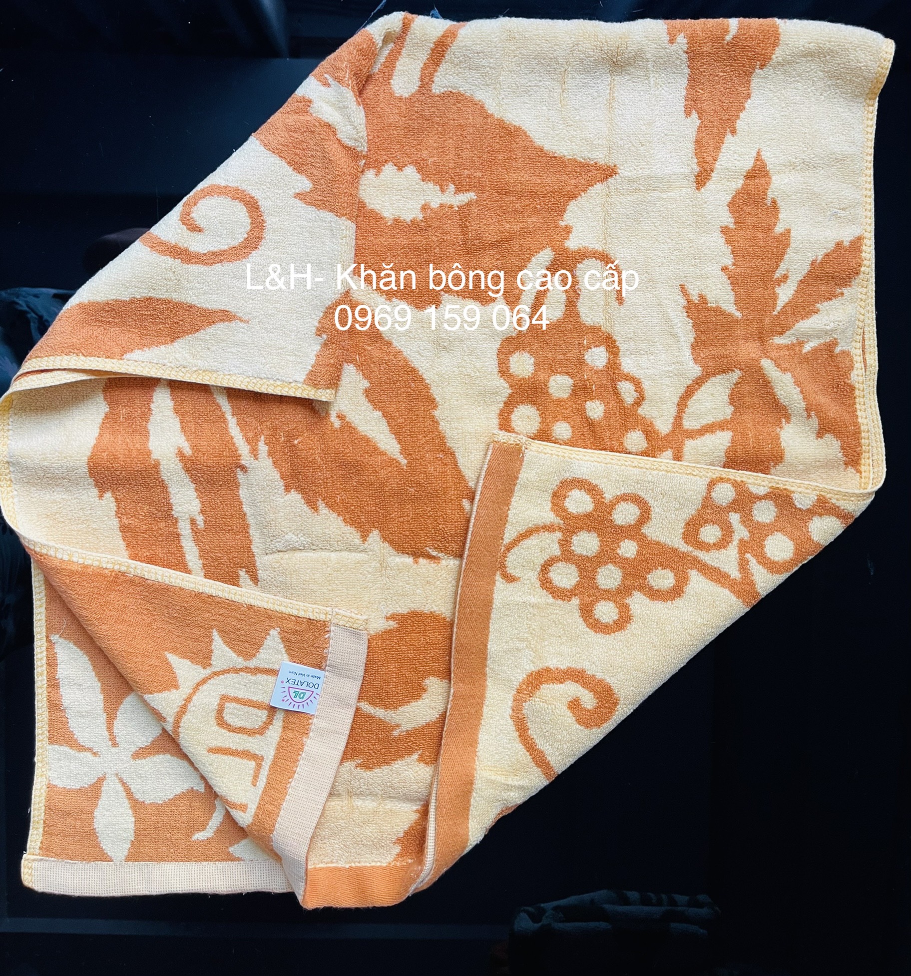 Khăn mặt bông hoa nở cao cấp Tân Thịnh, KT 30 * 50 cm