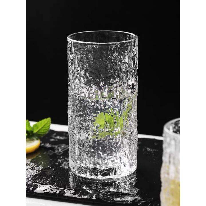 Cốc thủy tinh vân nhám De'cor 90, ly thủy tinh cao cấp