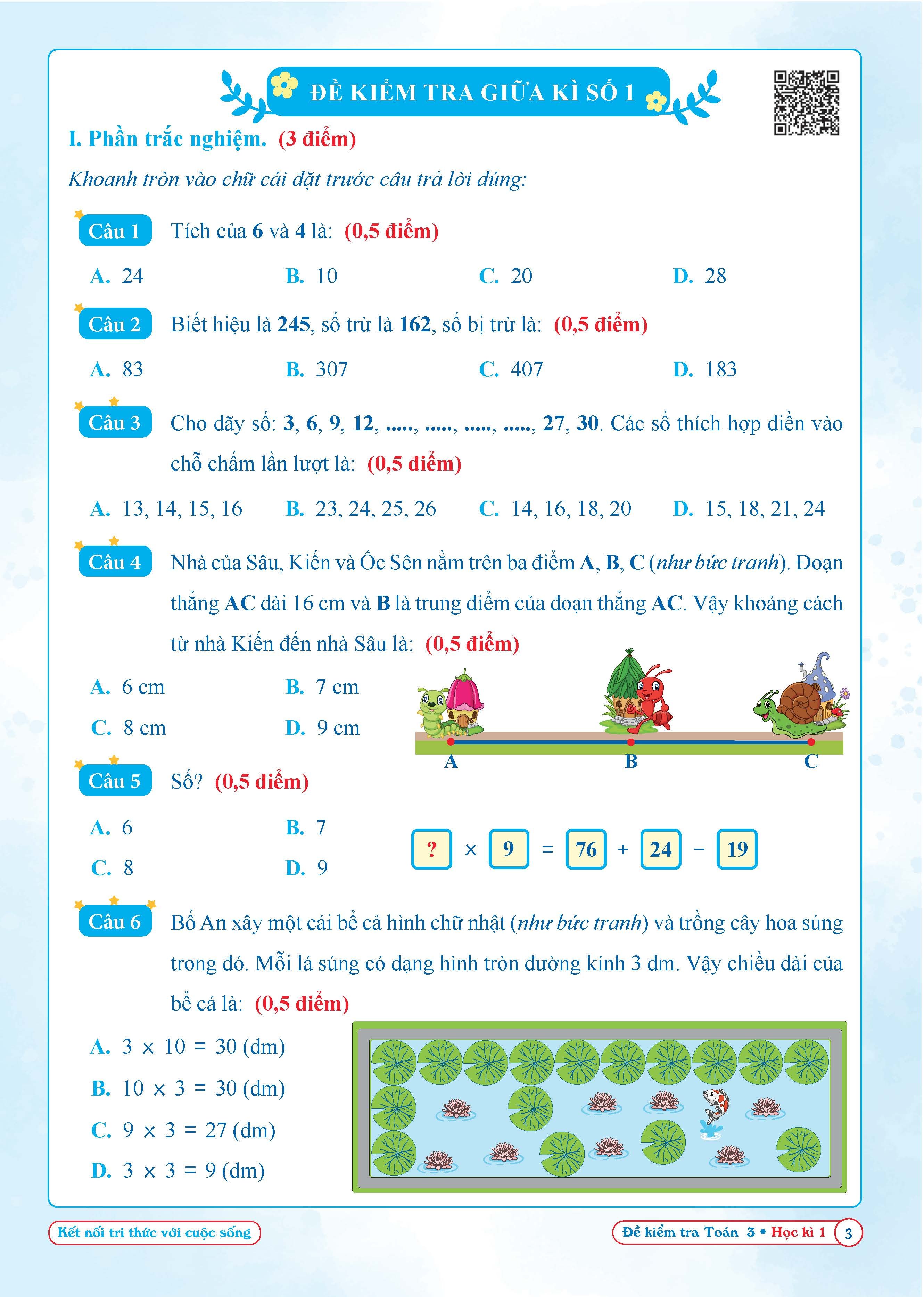 Sách Combo Đề Kiểm Tra Toán Lớp 3 - Kết Nối Tri Thức Với Cuộc Sống - BẢN QUYỀN