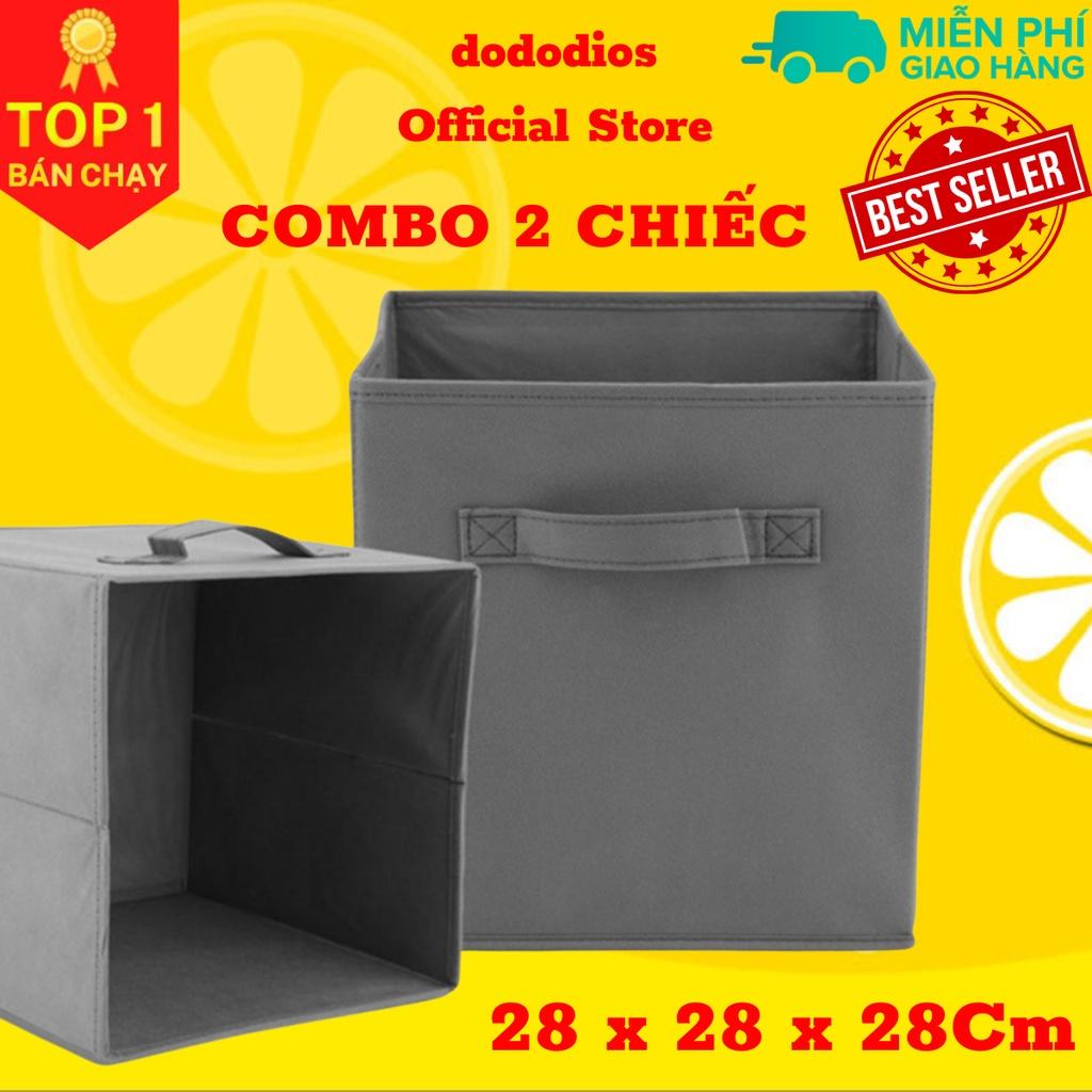 Combo 2 hộp vải đựng đồ quần áo đa năng dododios chất liệu vải không dệt thân thiện môi trường