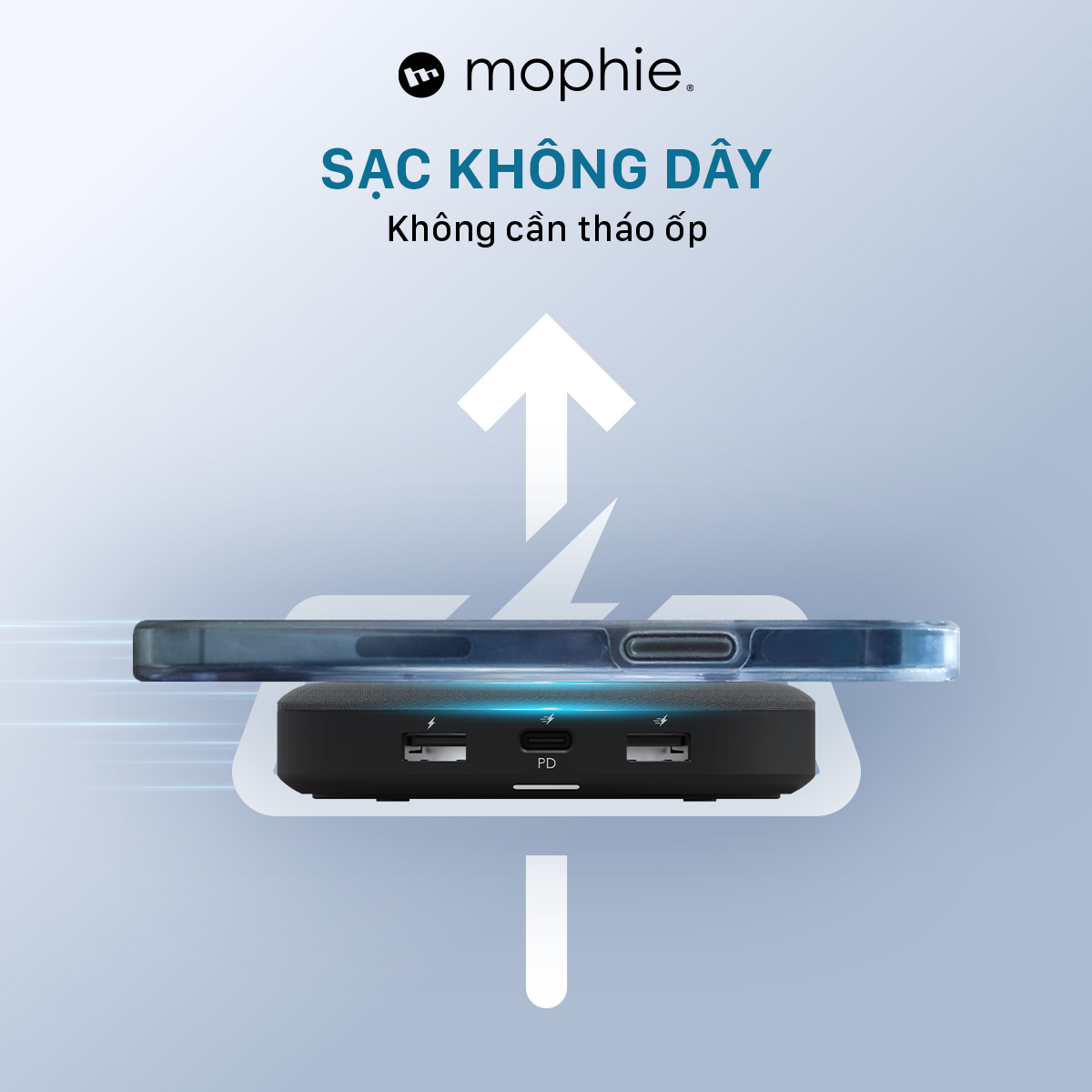 Bộ Hub sạc không dây đa năng Mophie - Hàng chính hãng