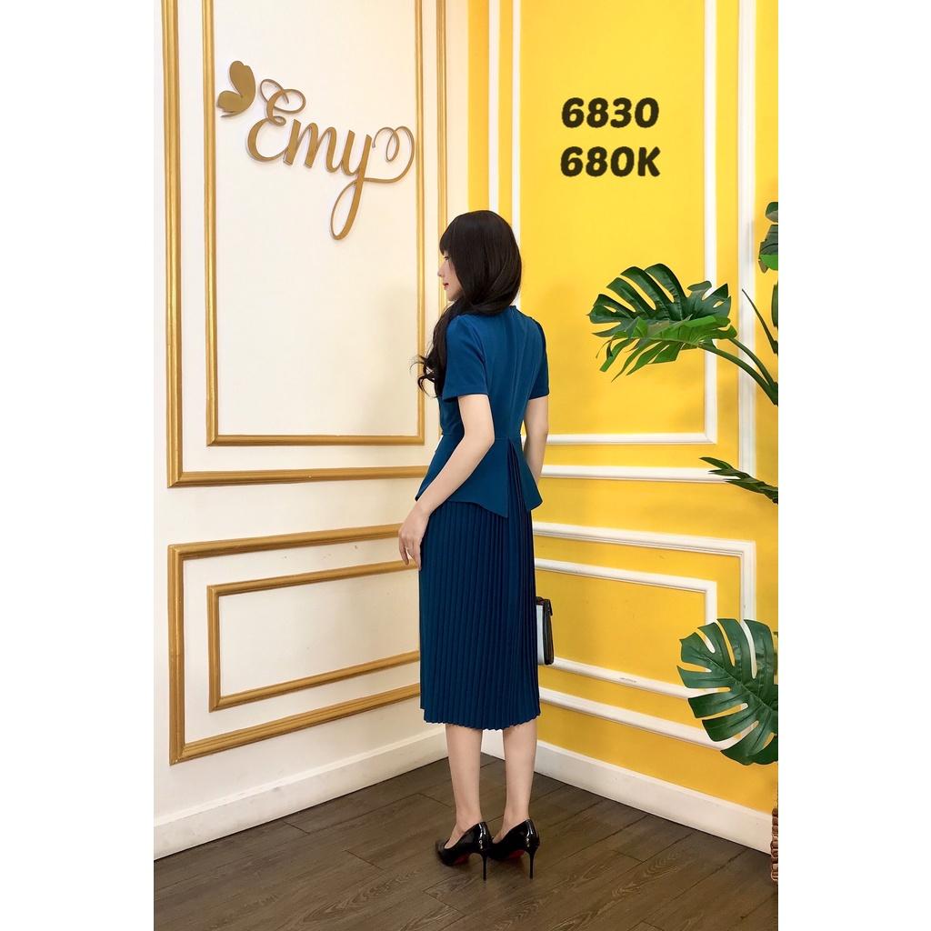 Đầm EMY EM6830 Body Peplum Dập Ply