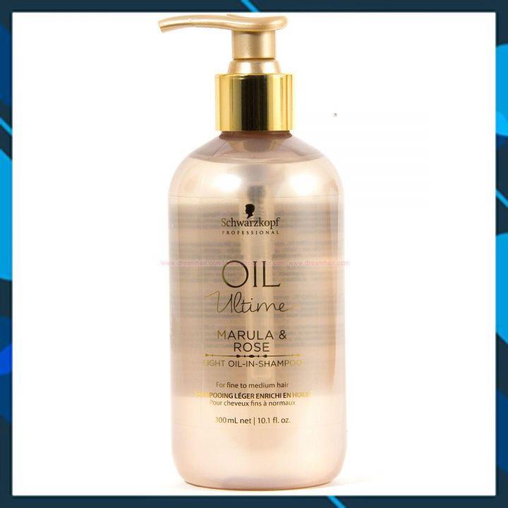 Dầu gội chăm sóc tóc (sợi mảnh đến trung bình) Schwarzkopf OIL Ultime Marula & Rose Light Oil-In-Shampoo 