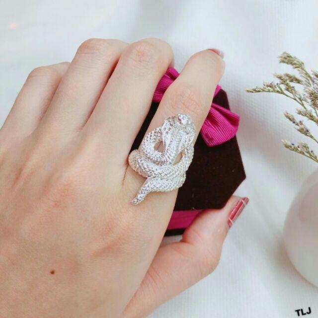 NHẪN NỮ BẠC TA - NHẪN RẮN SANG CHẢNH