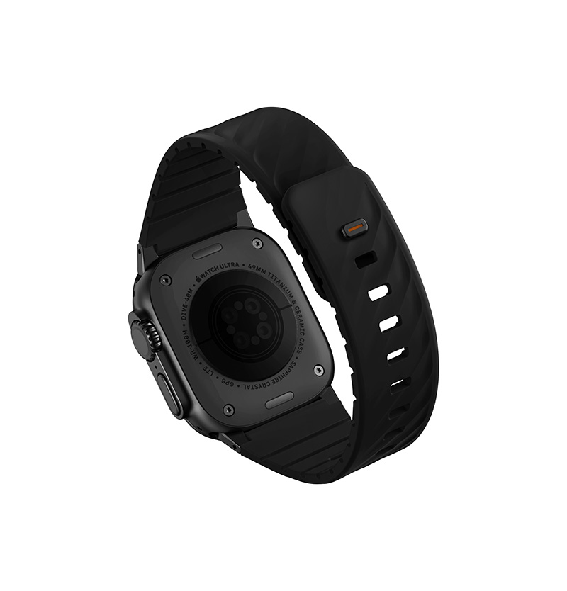 Dây Đeo UNIQ FLUO Cho Apple Watch Đủ Size 40-49mm Cao Su Bền Chống Nước Khóa Cài Thép Và Khóa Nam Châm Từ Tính An Toàn Hàng Chính Hãng