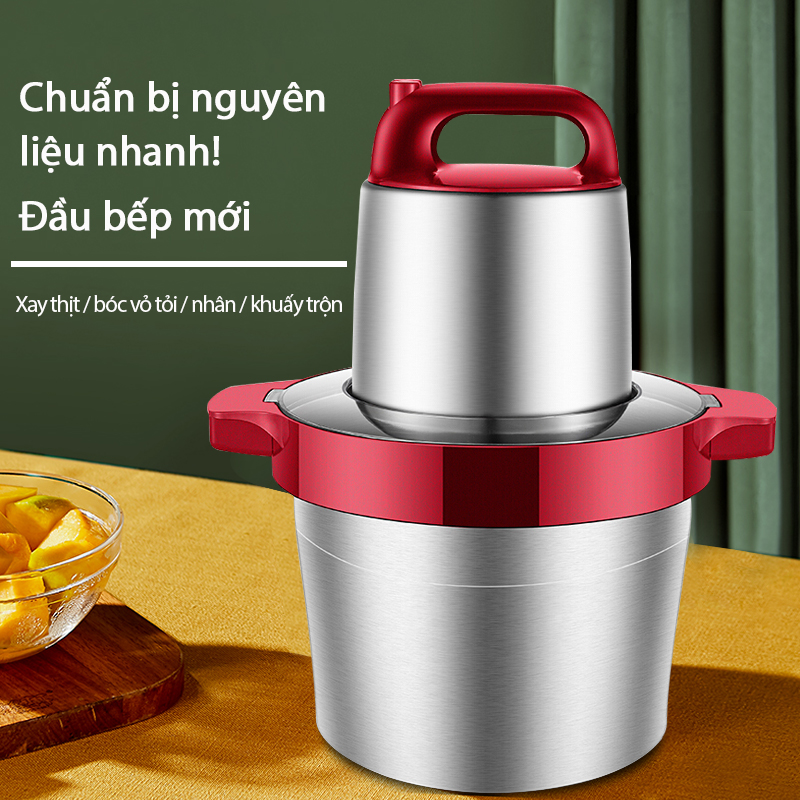 Máy xay thịt 6 Lít máy xay rau củ thịt inox thép không gỉ Máy xay Nồi xay,ĐỘNG CƠ LÕI ĐỒNG NGUYÊN CHẤT, VẬN HÀNH TRƠN TRU TUỔI THỌ CAO HƠN