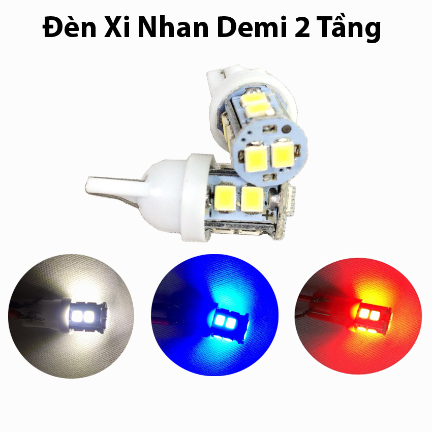 Đèn Led xi nhan demi Sương mù, Đồng hồ, Led biển số 2 tầng cho xe máy (Cặp)