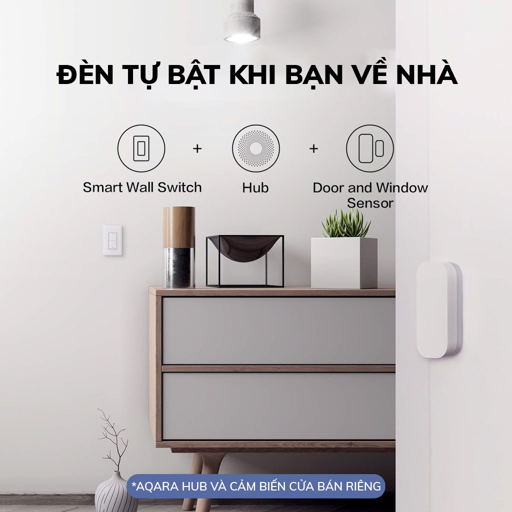 Công Tắc Thông Minh AQARA Q1 Zigbee Bản Có/Không Dây Nguội Điều Khiển Từ Xa Hẹn Giờ Bật Tắt Tương Thích HomeKit, Cần Hub, Hàng Chính Hãng, BH 12 Tháng