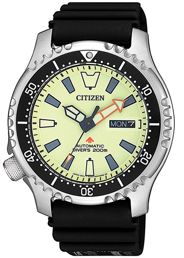 Đồng Hồ Citizen Nam Cơ-Automatic Dây Cao Su NY0080-12X - Mặt Xanh