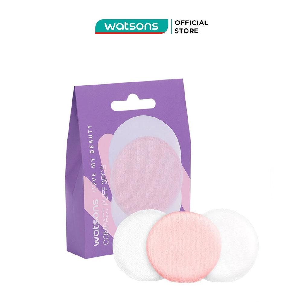 Bông Đánh Phấn Watsons Nhỏ Gọn 3 Miếng