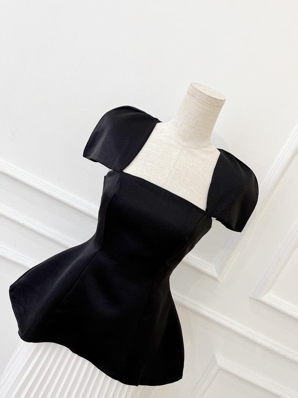 Áo peplum tay búp cổ kiểu cách sang trọng có 3 màu