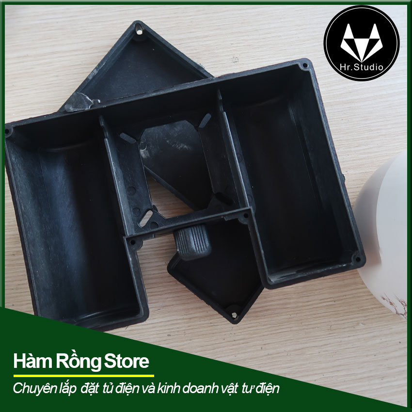 Vỏ hộp nhựa đen đựng tụ điện cho động cơ điện 1 pha từ 1.5 kw - 3 kw động cơ an phát, trường phát