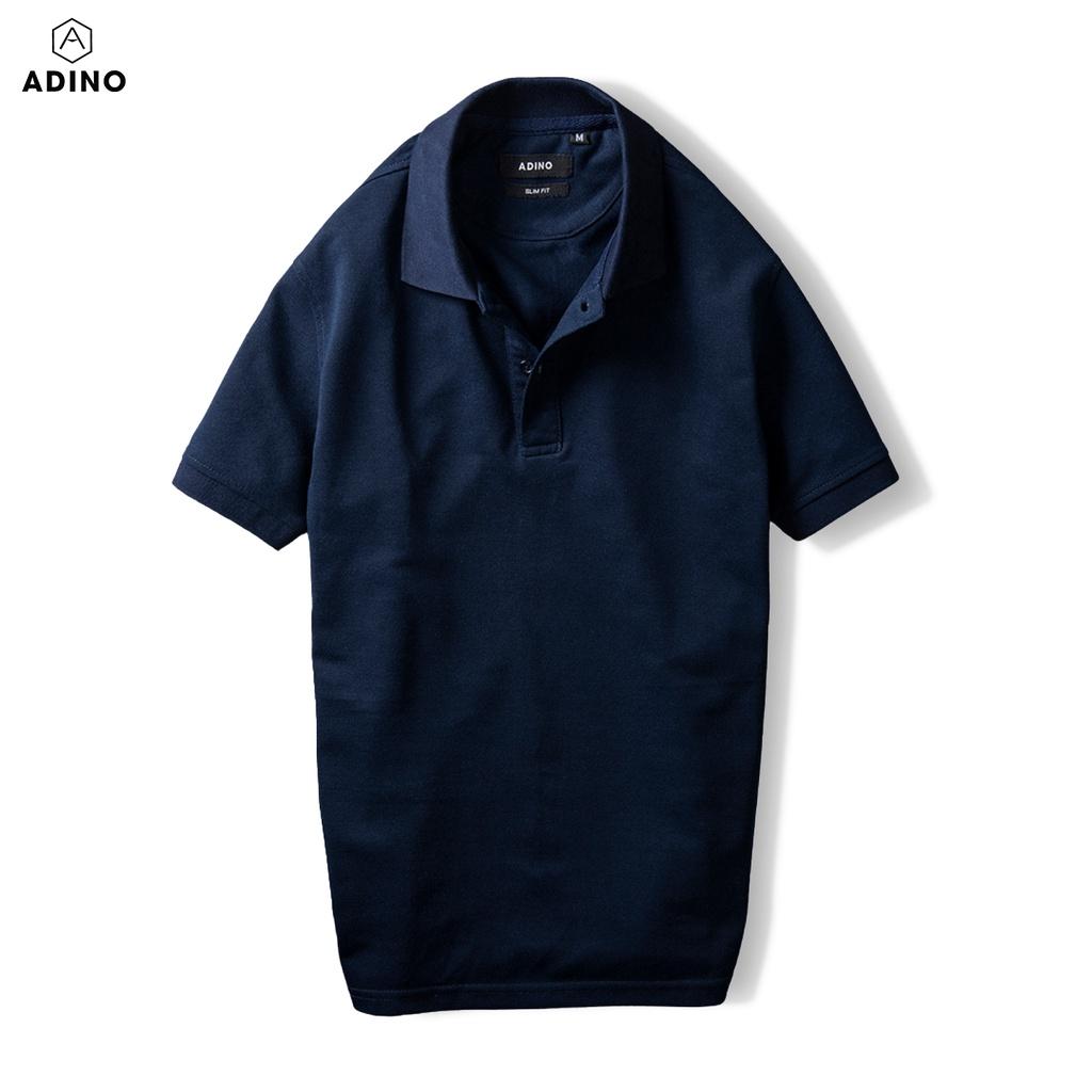 Áo polo nam ADINO 6 màu vải cotton co giãn nhẹ dáng công sở slimfit hơi ôm trẻ trung PL40-PL50