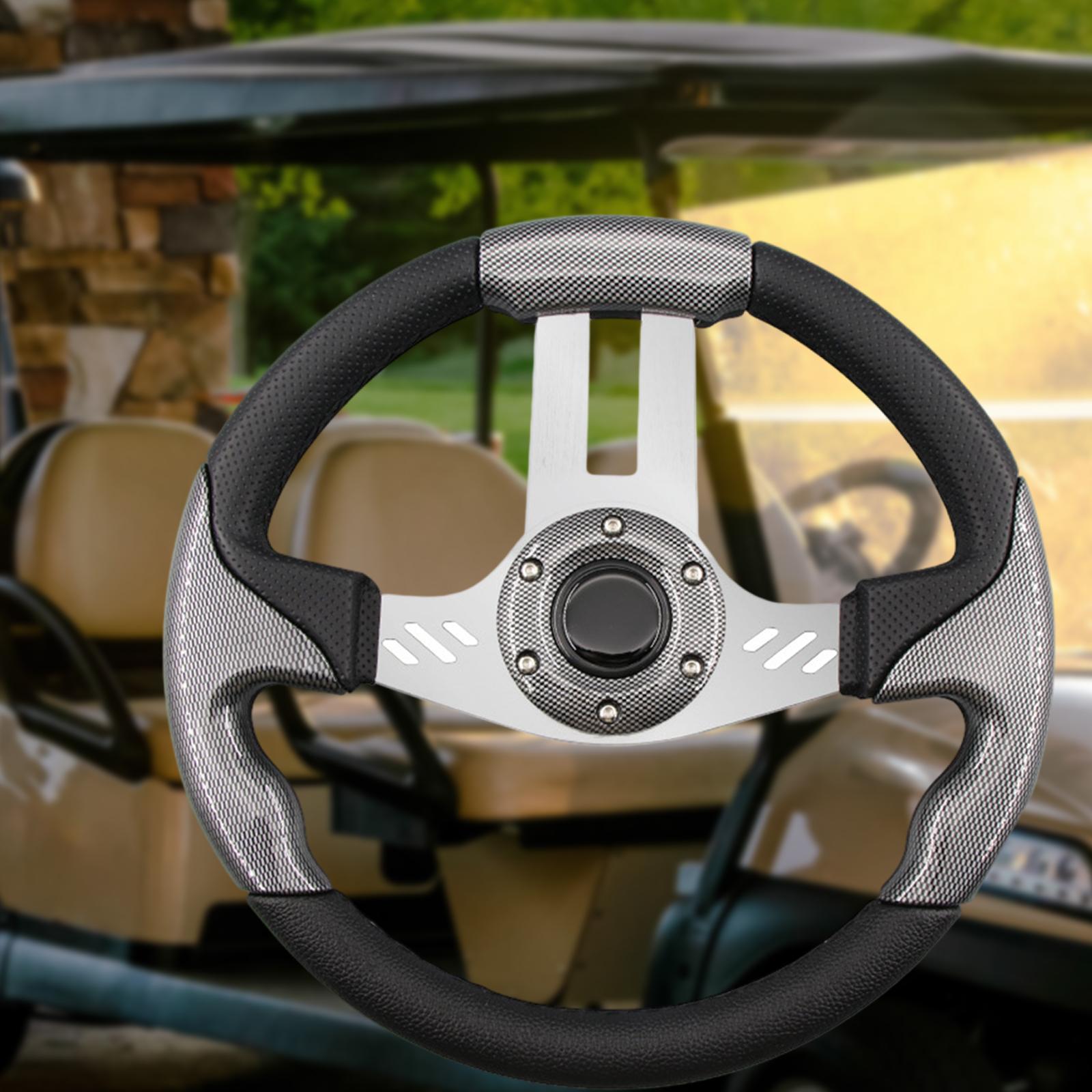 Golf Cart Steering Wheel Carbon Fiber 11” ID Golf Cart Accessories Golf Cart Replacement