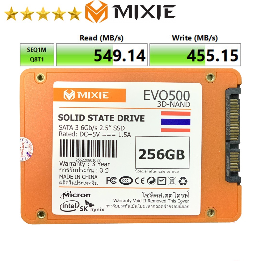 Ổ Cứng SSD 256Gb -128GB MIXIE EVO500 SATA 3 - 2.5INCH - New 100% - Hàng Chính Hãng