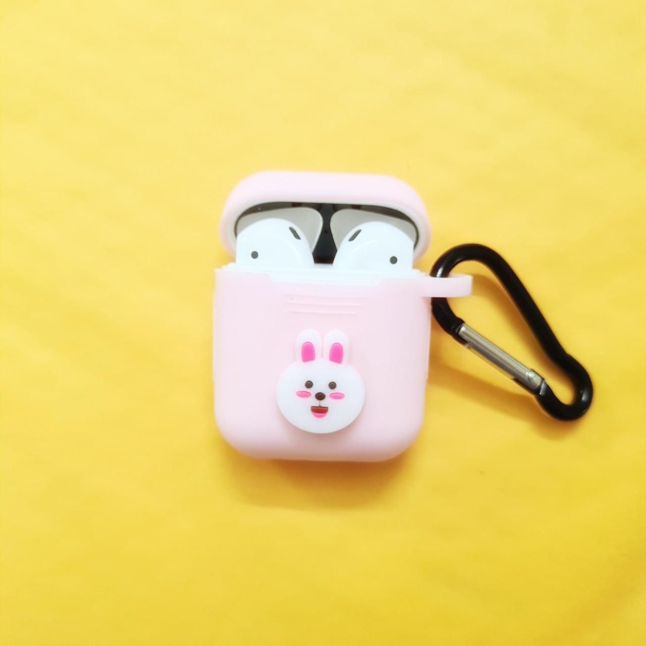 Airpods case, Ốp bảo vệ dành cho Airpods - Hình chú thỏ trắng