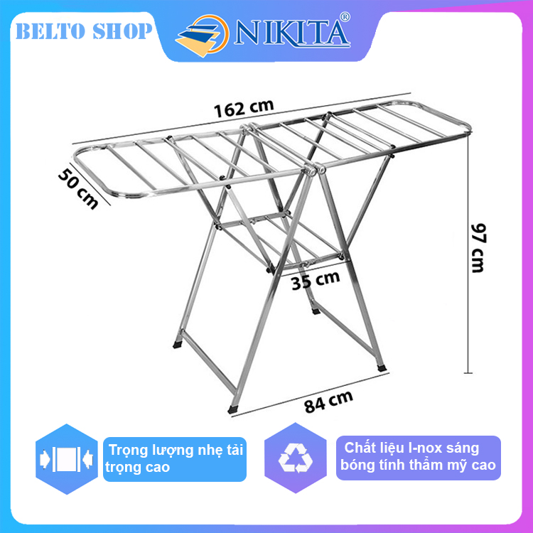 Giàn phơi đồ thông minh  đa năng, Giàn phơi để sàn Inox gấp gọn, Chính hãng NIKITA nhiều mẫu mã lựa chọn