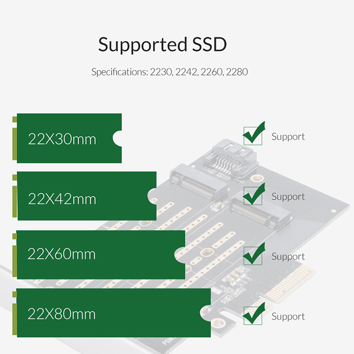 Adaper gắn SSD M.2 NVMe và SATA cho máy tính bàn Orico PDM2