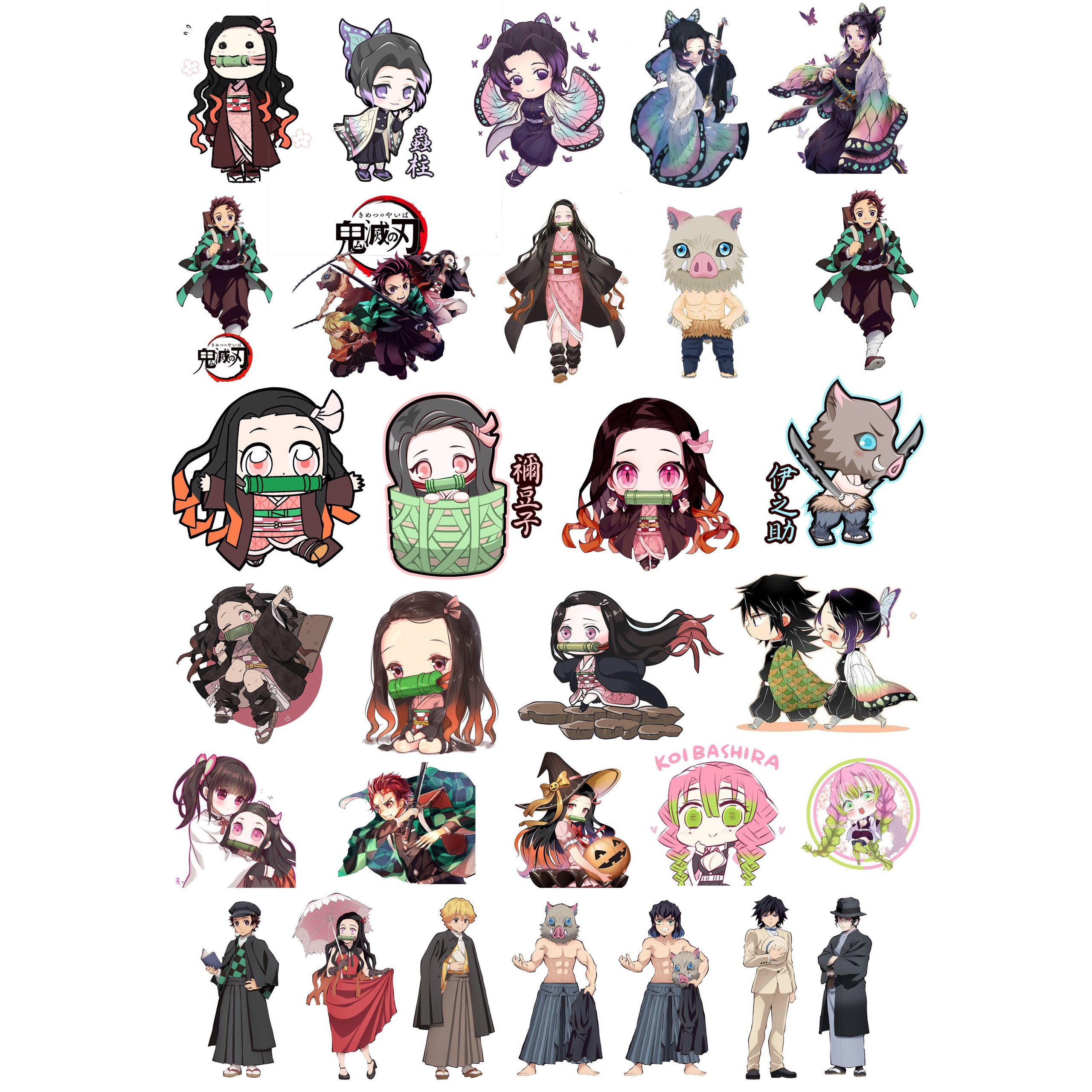 100 ảnh sticker Kimetsu no Yaiba