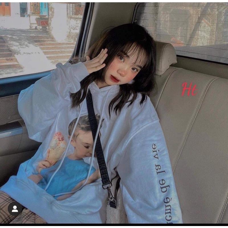Áo hoodie cậu bé quần kẻ H2A