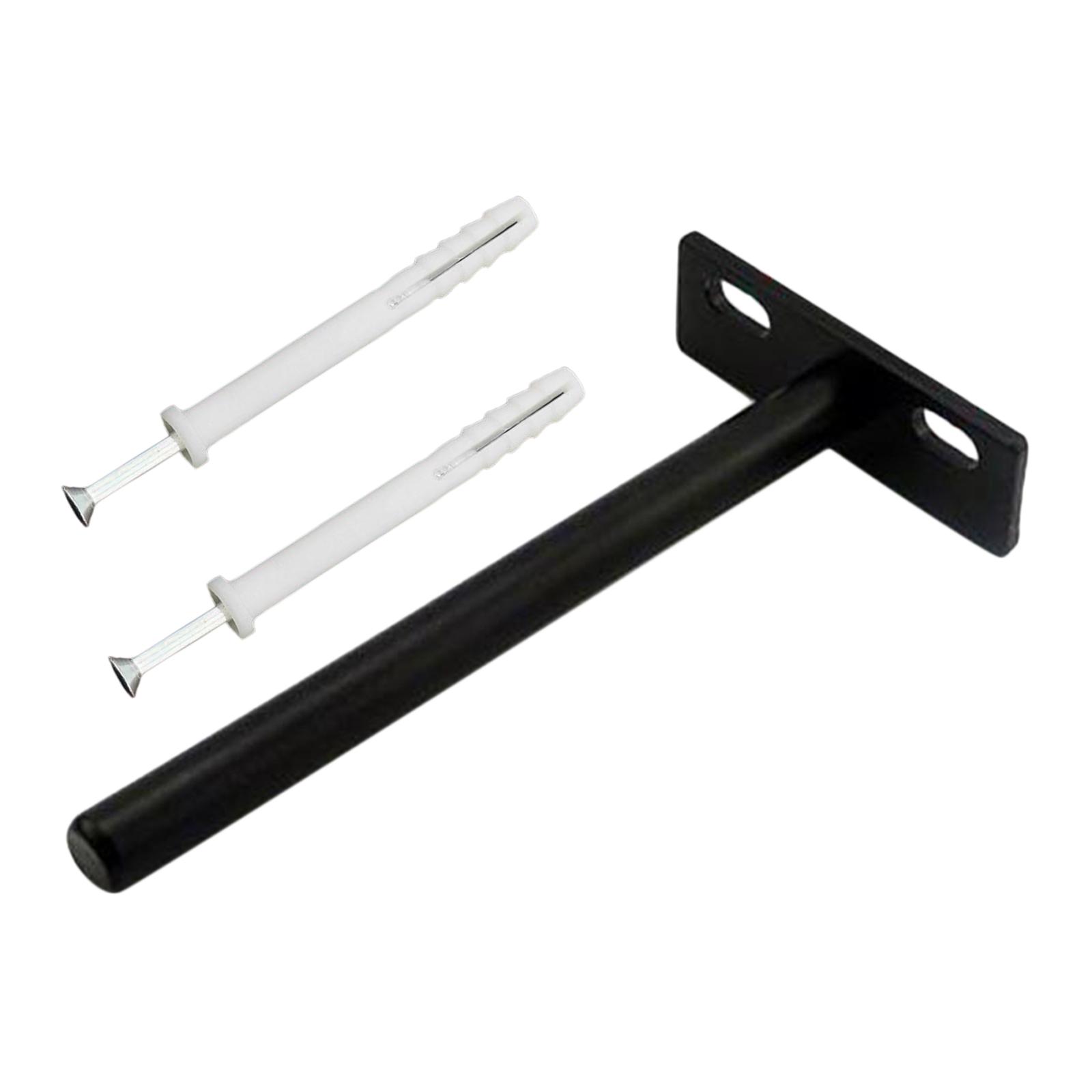 2xFLOATING SHELF BRACKETS SCREW WALL SHELVES SUPPORT HOLDER 12.4x6.2x2cm