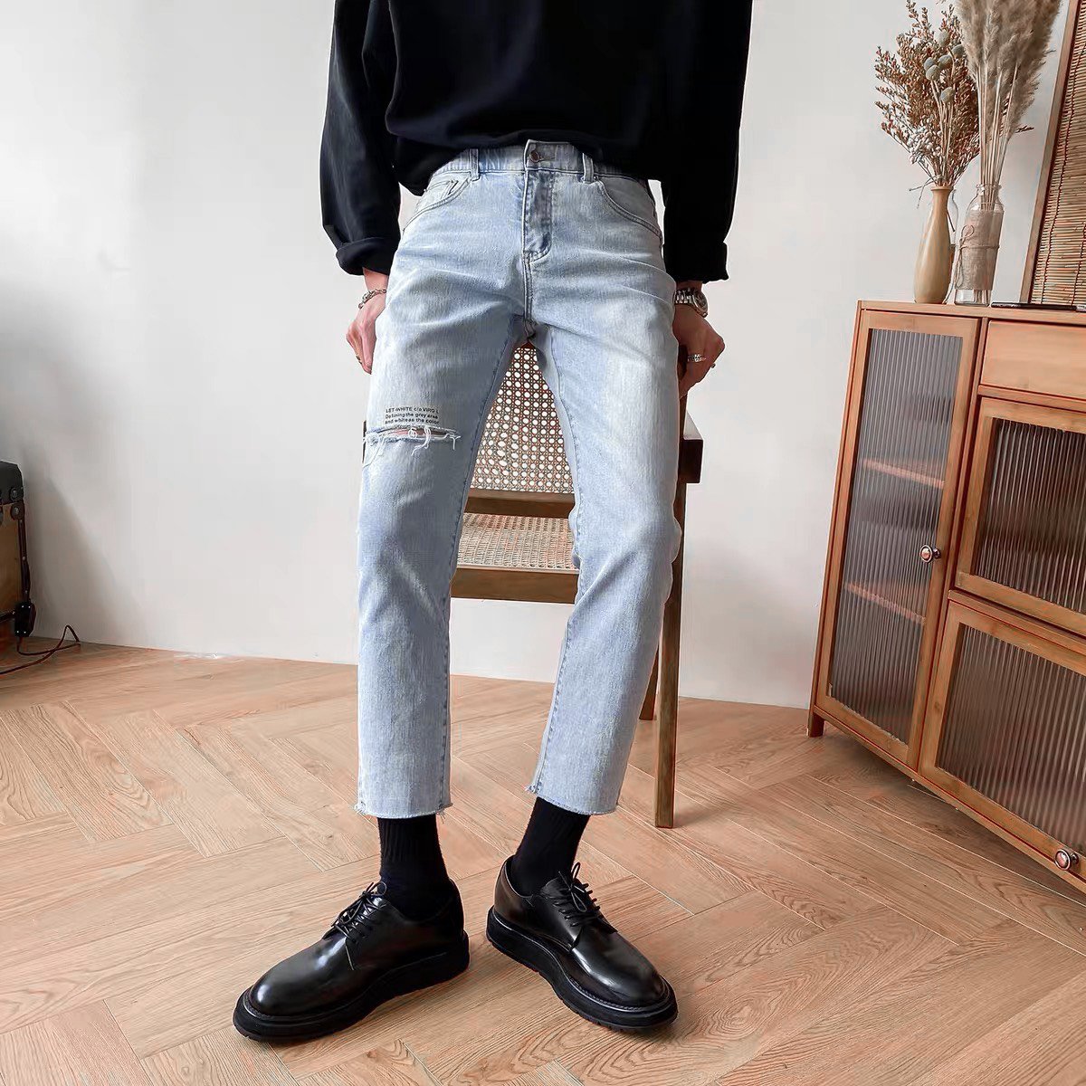 Quần baggy jean nam VIRG unisex