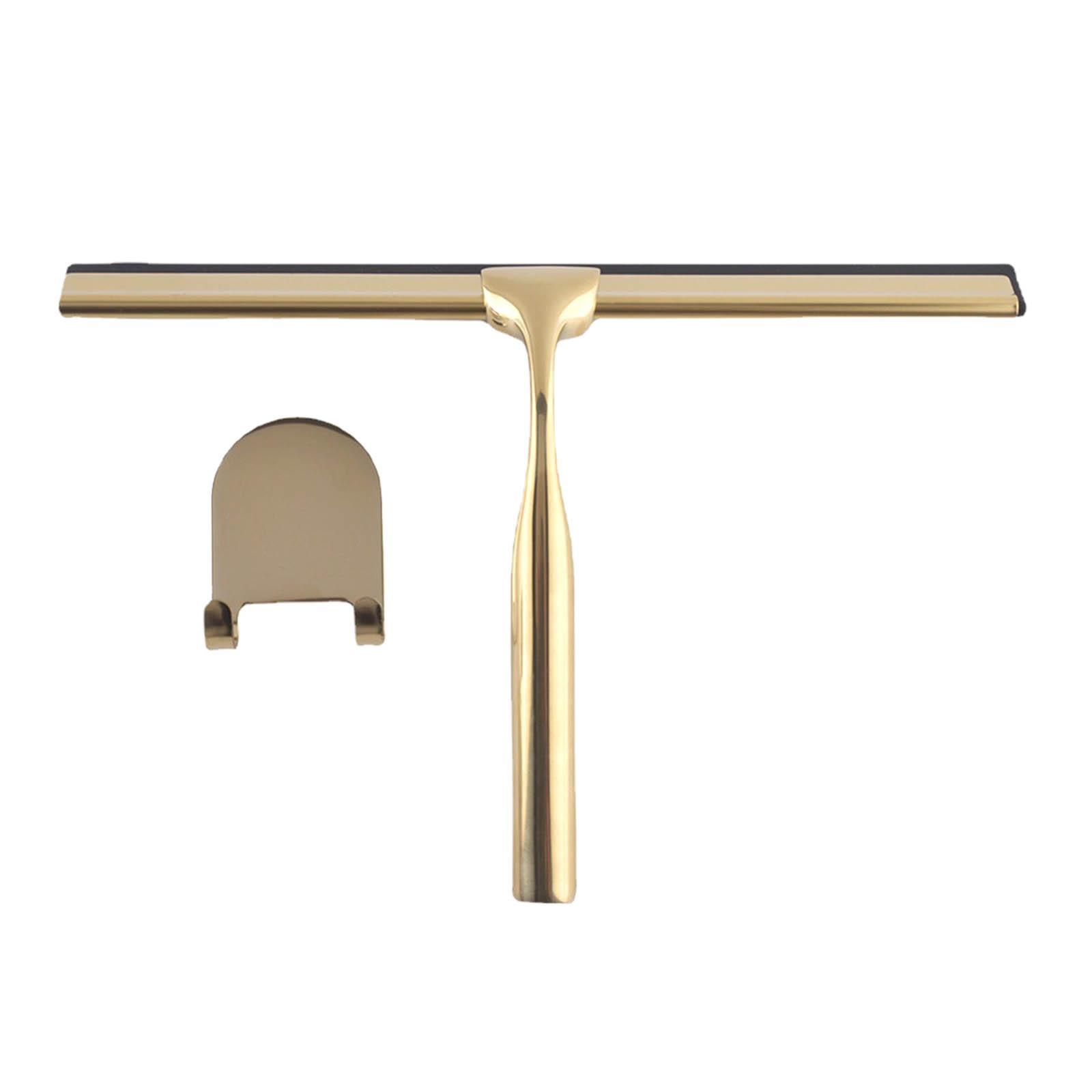 Glass Wiper with Hook Holder Water Scraper for Windows Bathroom Sink