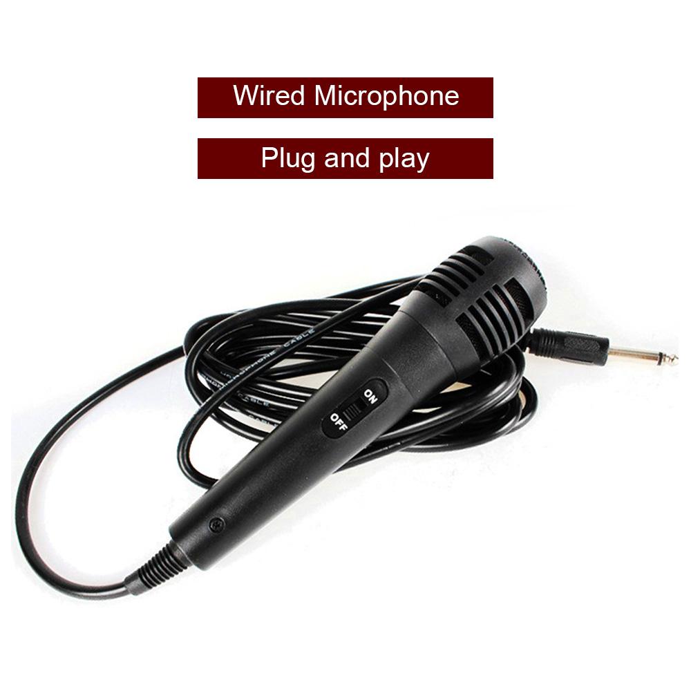 Micrô cầm tay bằng kim loại với cáp 3 mét tương thích với hệ thống rạp hát tại nhà