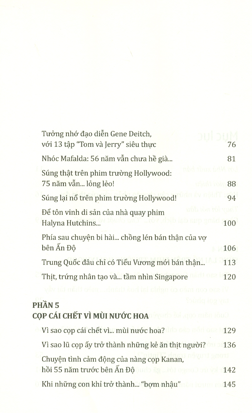 Cọp Cái Chết Vì Mùi Nước Hoa