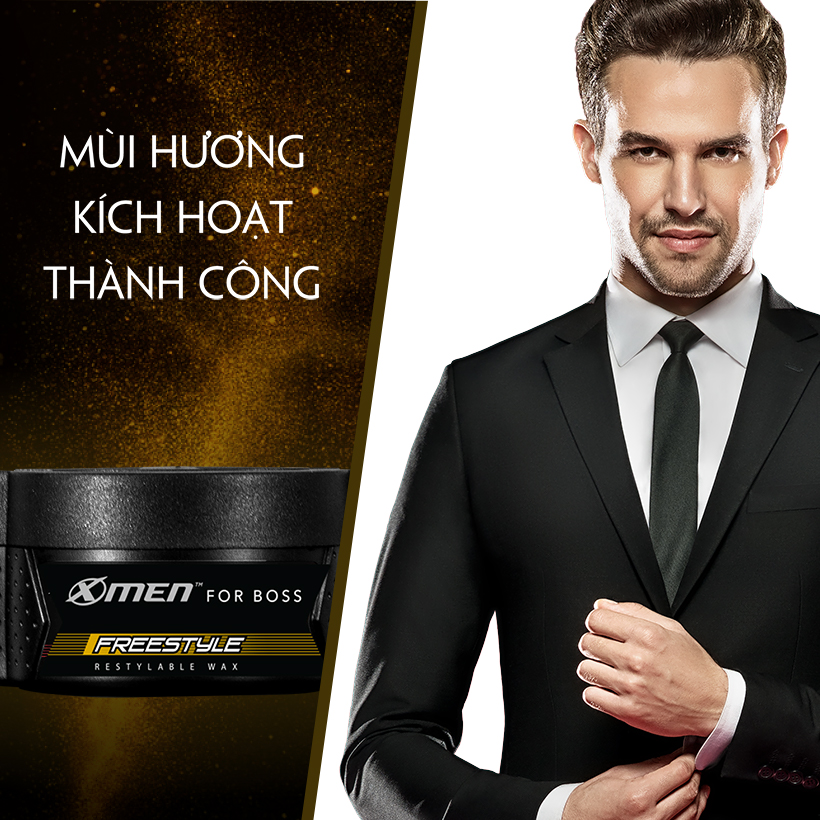 Sáp vuốt tóc X-Men For Boss Wax FREESTYLE - Vuốt nhẹ tự nhiên 70g