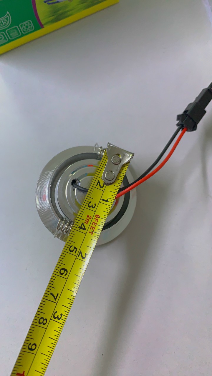 Đèn led âm tủ âm trần 1W chíp LED khoét lỗ 45mm