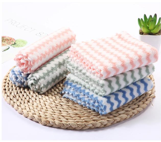 Khăn Lau Đa Năng Nhà Bếp 22x22 cm Sọc Vằn - Giao Màu Ngẫu Nhiên