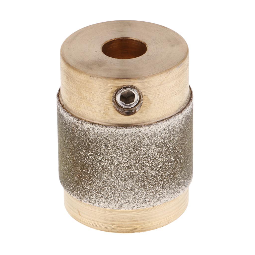 2 Pieces Grinder Head Brass Core Standard Grit Stained Glass Grinder Bit Head For Glass Stone Grinder Machine Tools