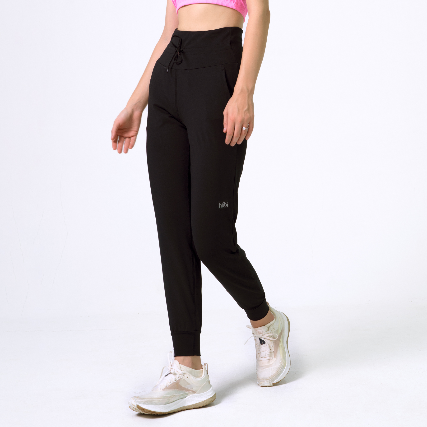 Quần Jogger tập Yoga Gym Hibi Sports QD314 Kiểu Jogger thắt dây có túi , Lưng Cao Tôn Dáng