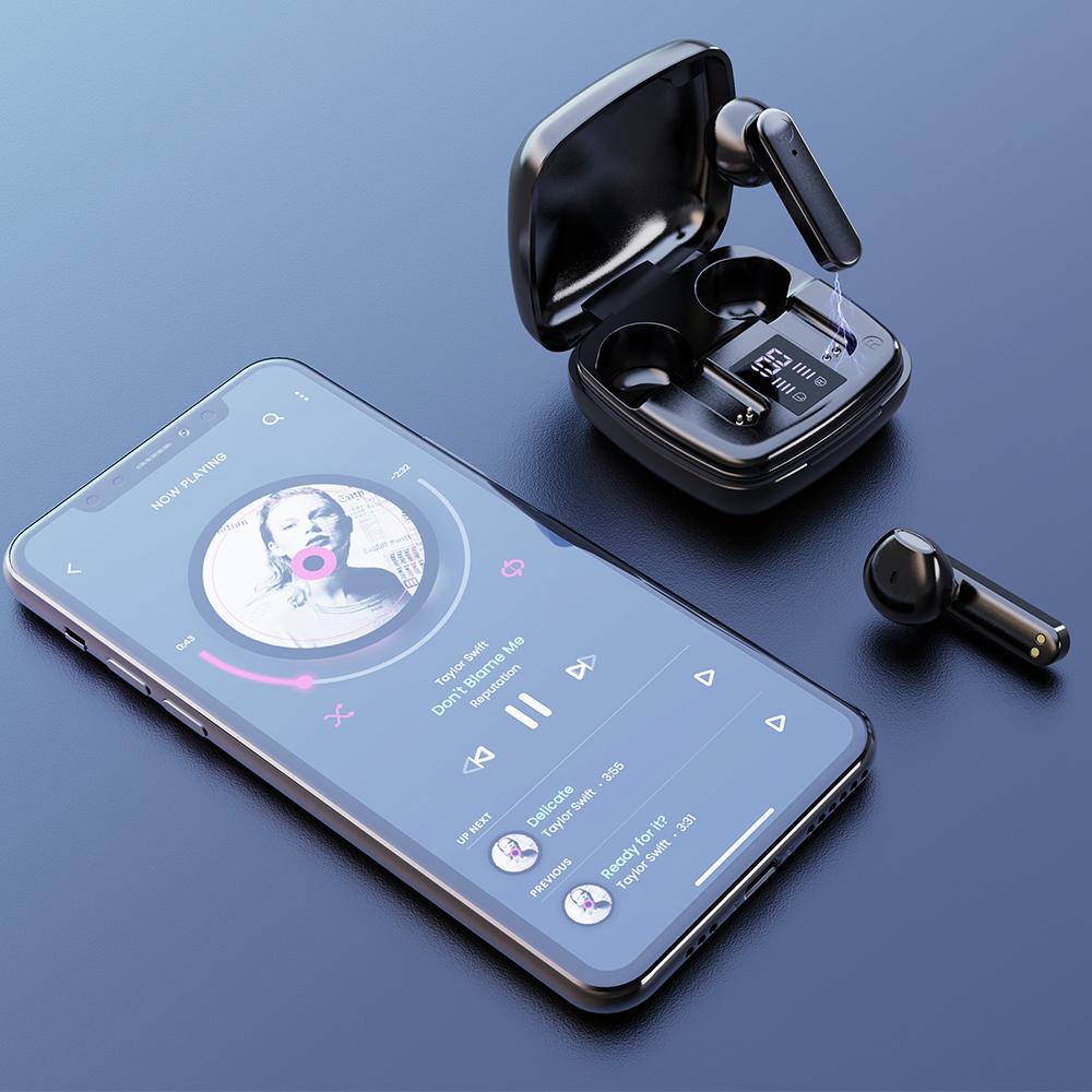 Bluetooth 5.1 TWS Tai Nghe Không Dây Thể Thao Chống Thấm Nước Tai Nghe Nhét Tai Stereo 9D Bass Tai Nghe Điều Khiển Cảm Ứng Tai Nghe Nhét Tai Có Micro